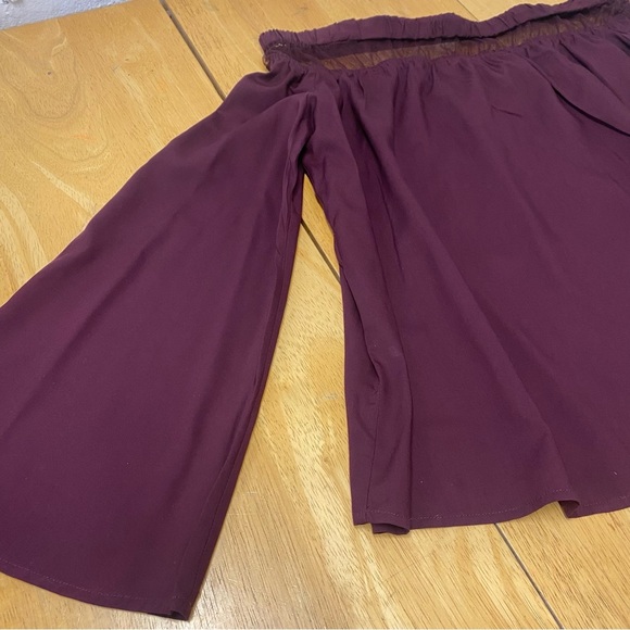 Womens Rock And Republic Size Small Burgundy Off The Shoulder Blouse - Picture 11 of 13